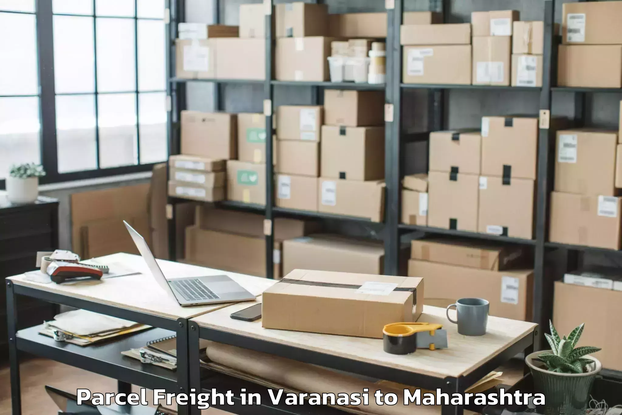 Quality Varanasi to Bhamragad Parcel Freight